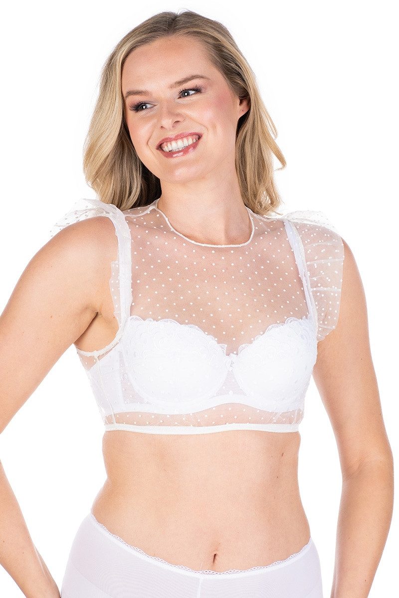 Madame Marie Dirndlbluse Dirndlbluse - CIRELLIA - schwarz, offwhite