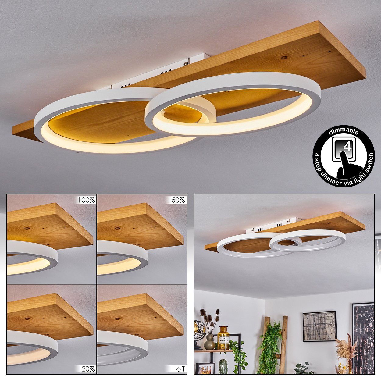 hofstein Deckenleuchte »Palermo« moderne Deckenlampe aus günstig online kaufen