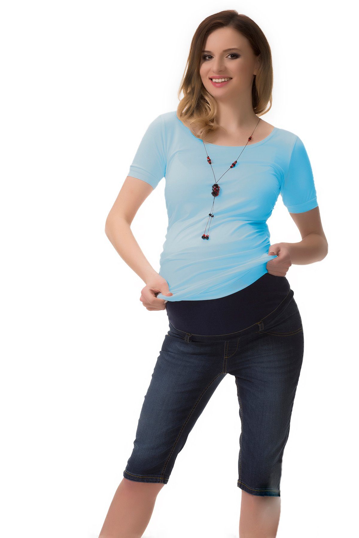 YESET Umstandshose Umstandsjeans Capri 3/4 Jeans Umstand Hose Bauch Jeansho günstig online kaufen