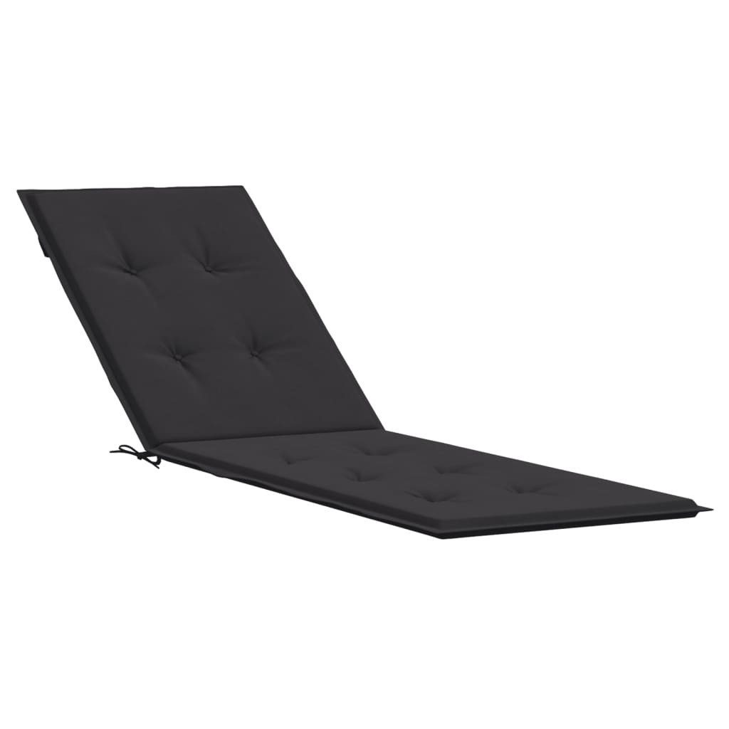 vidaXL Sitzauflage Liegestuhl-Auflage Schwarz (75+105)x50x4 cm, günstig online kaufen