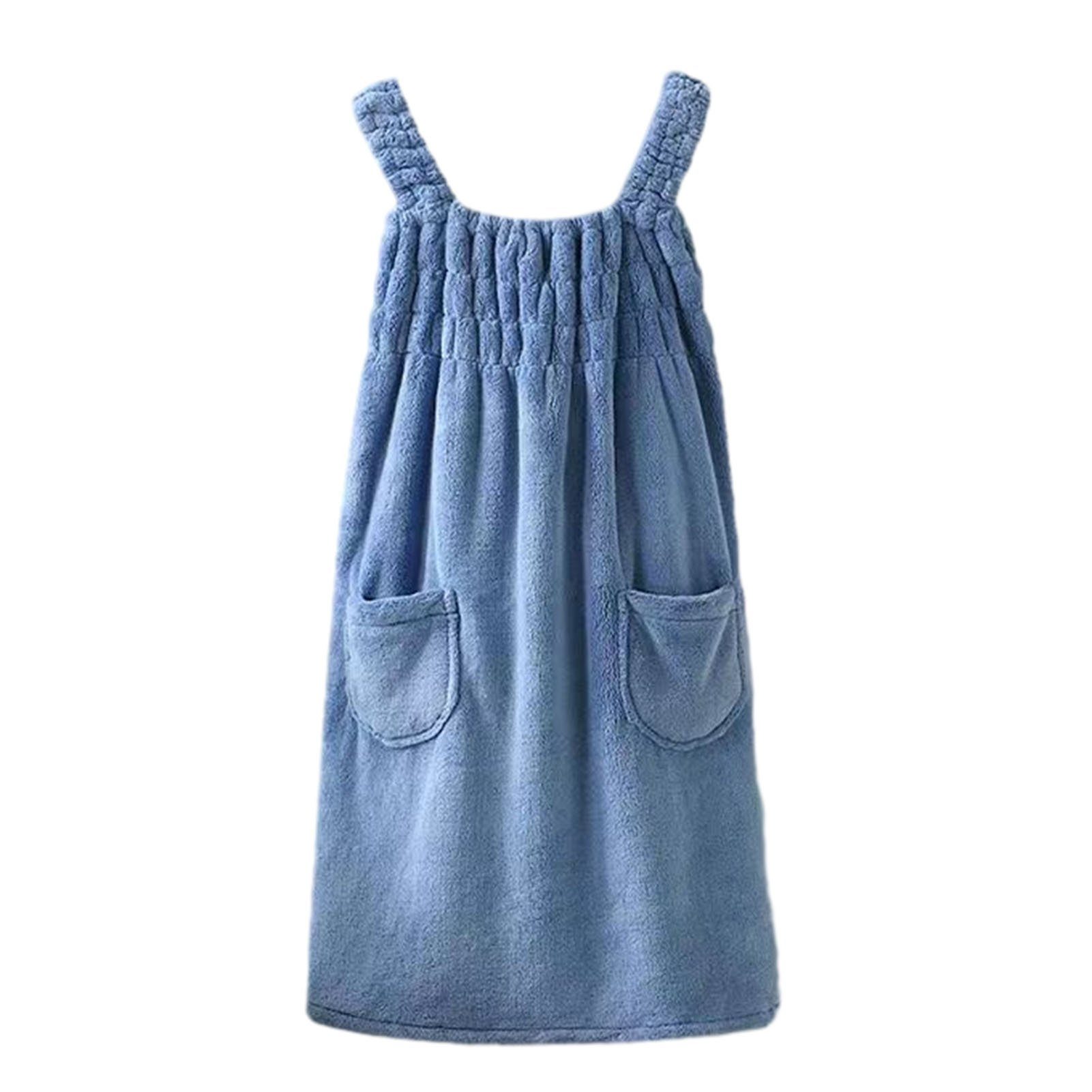 Blusmart Bademantel Schöner Sling-Baderock-Pyjama Für Damen, Leichtes, Extra blue skirt