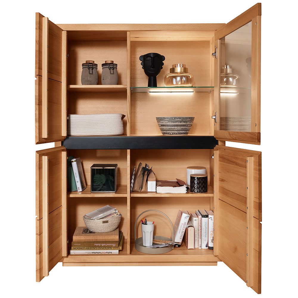Lomadox Highboard WINCHESTER-69, Standvitrine Schrank 103 günstig online kaufen