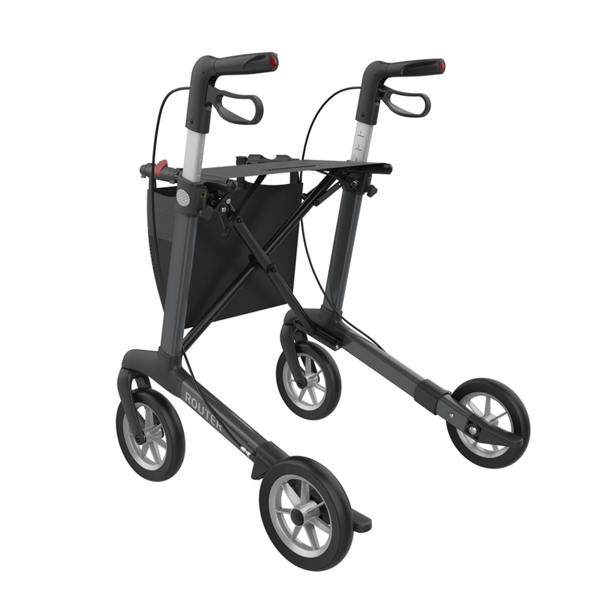 Rehasense Rollator Leichtgewichts Rollator Router - TPE-beschichtete Räder