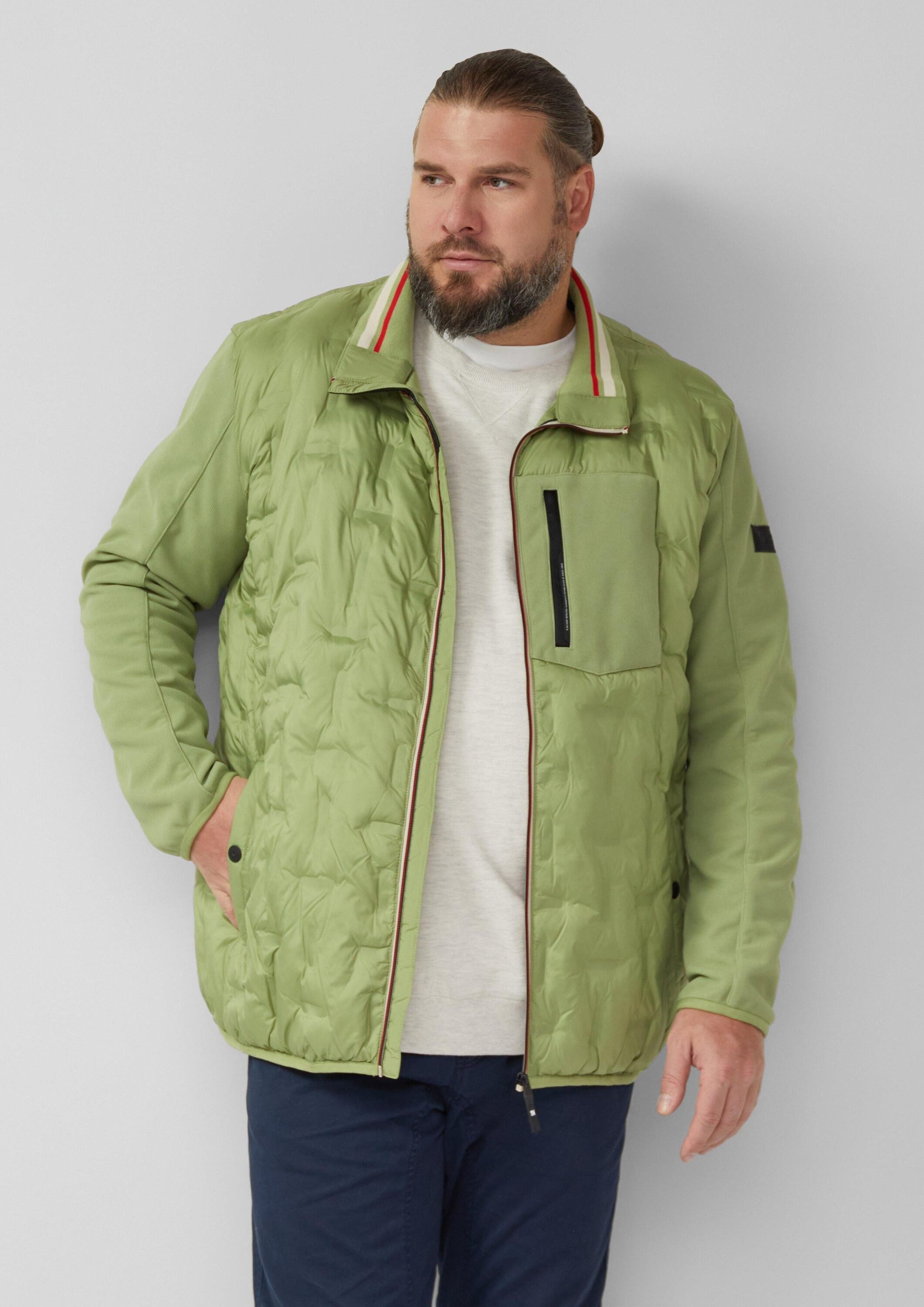 s.Oliver Outdoor-Jacke Leicht wattierte Jacke im Fabricmix mit sportiven Details