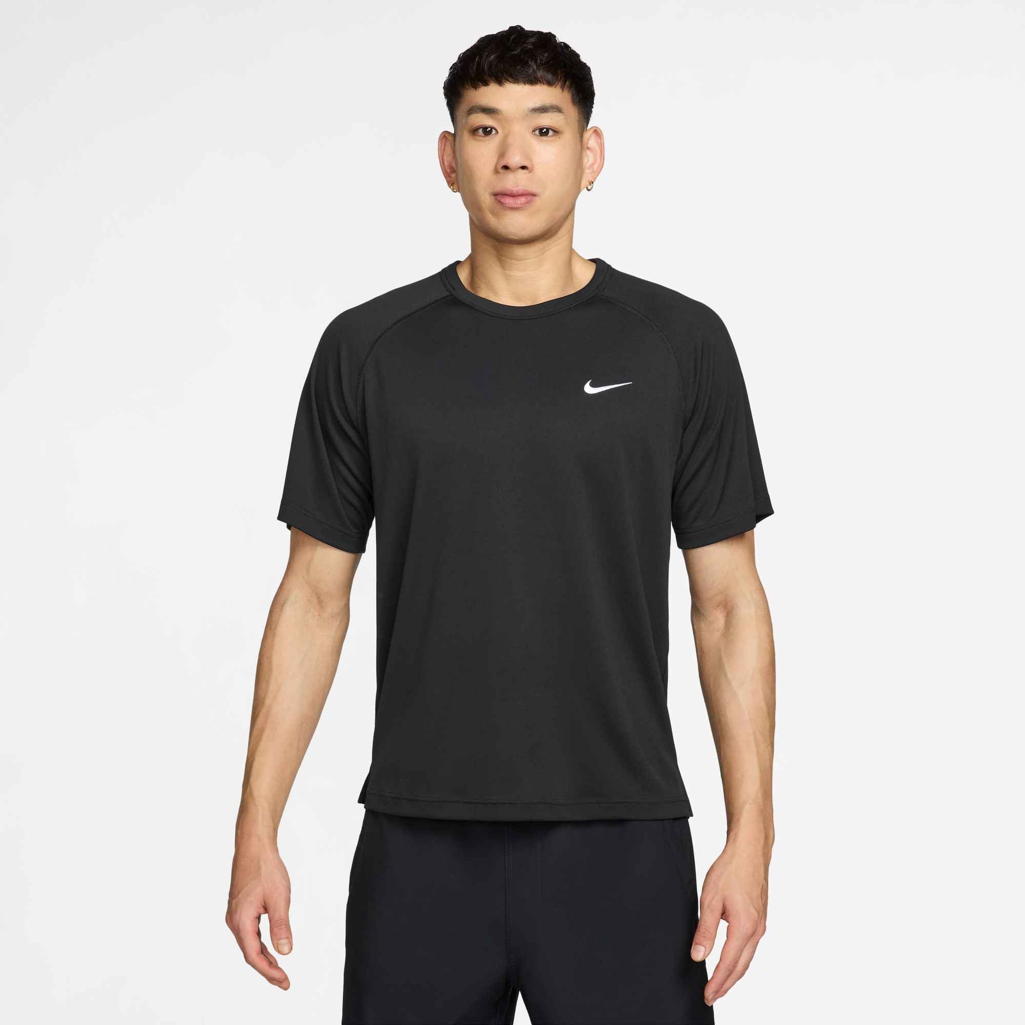 Nike Funktionsshirt M NK DF FLEX SS TOP mit Reißverschluss, normale Länge, gerader Abschluss