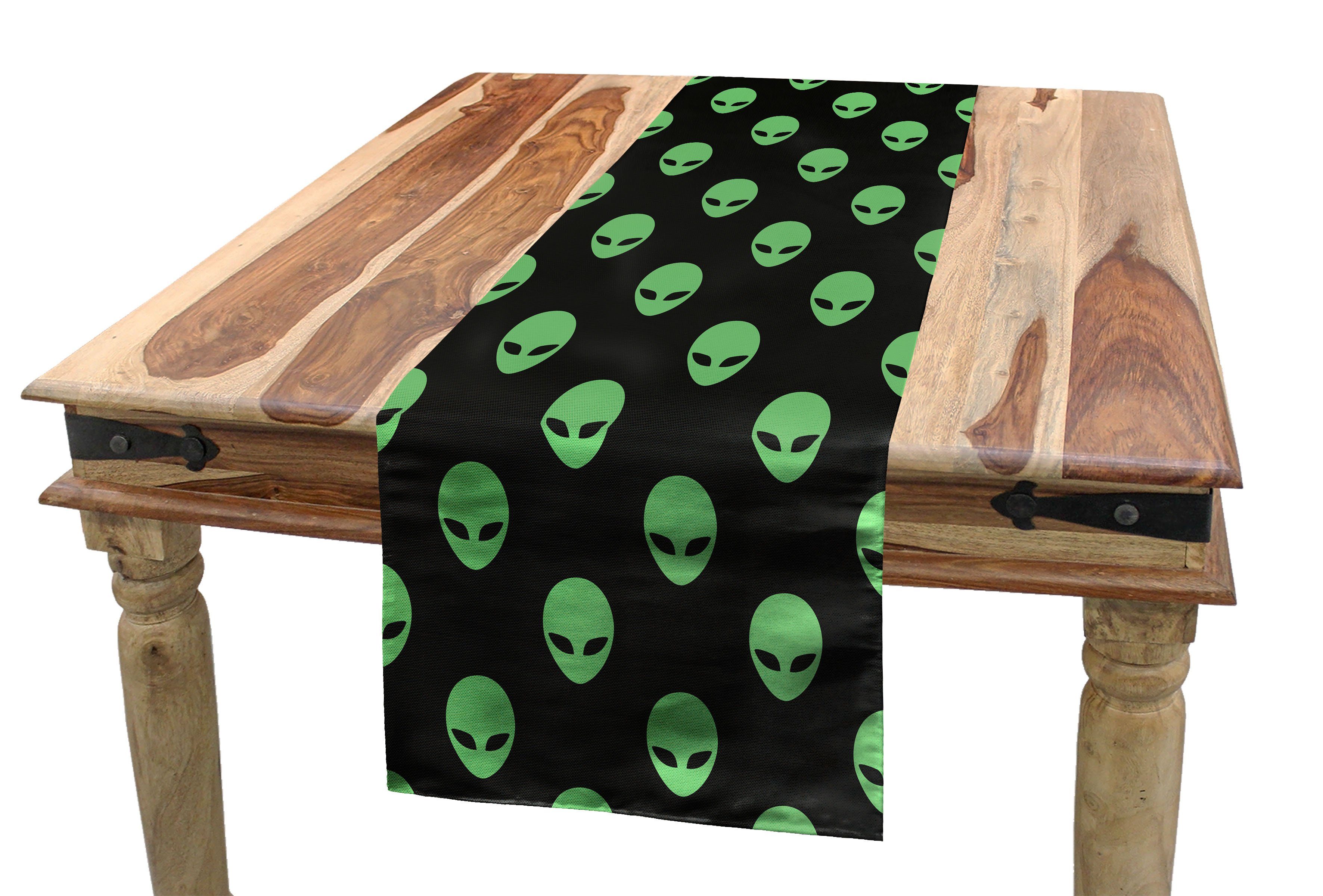 Abakuhaus Tischläufer Esszimmer Küche Rechteckiger Dekorativer Tischläufer, Ausländer Mars-Entwurf