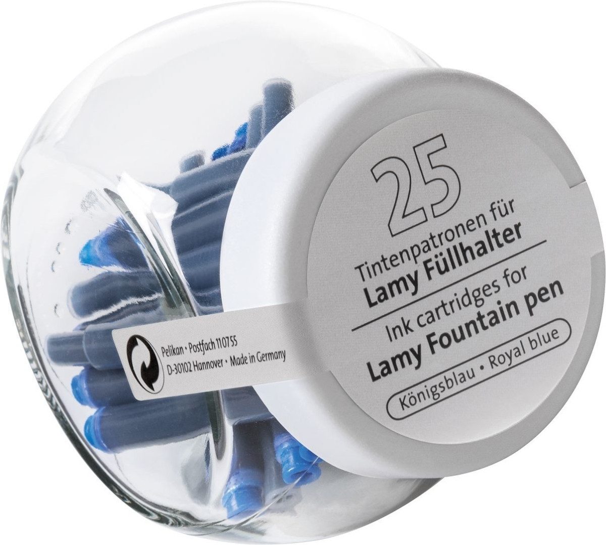 Pelikan Füllhalter Tintenpatronen für Lamy königsblau VE=25 Stück