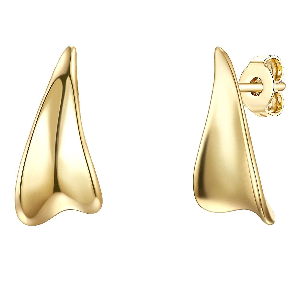 Paar Ohrstecker gelbgold