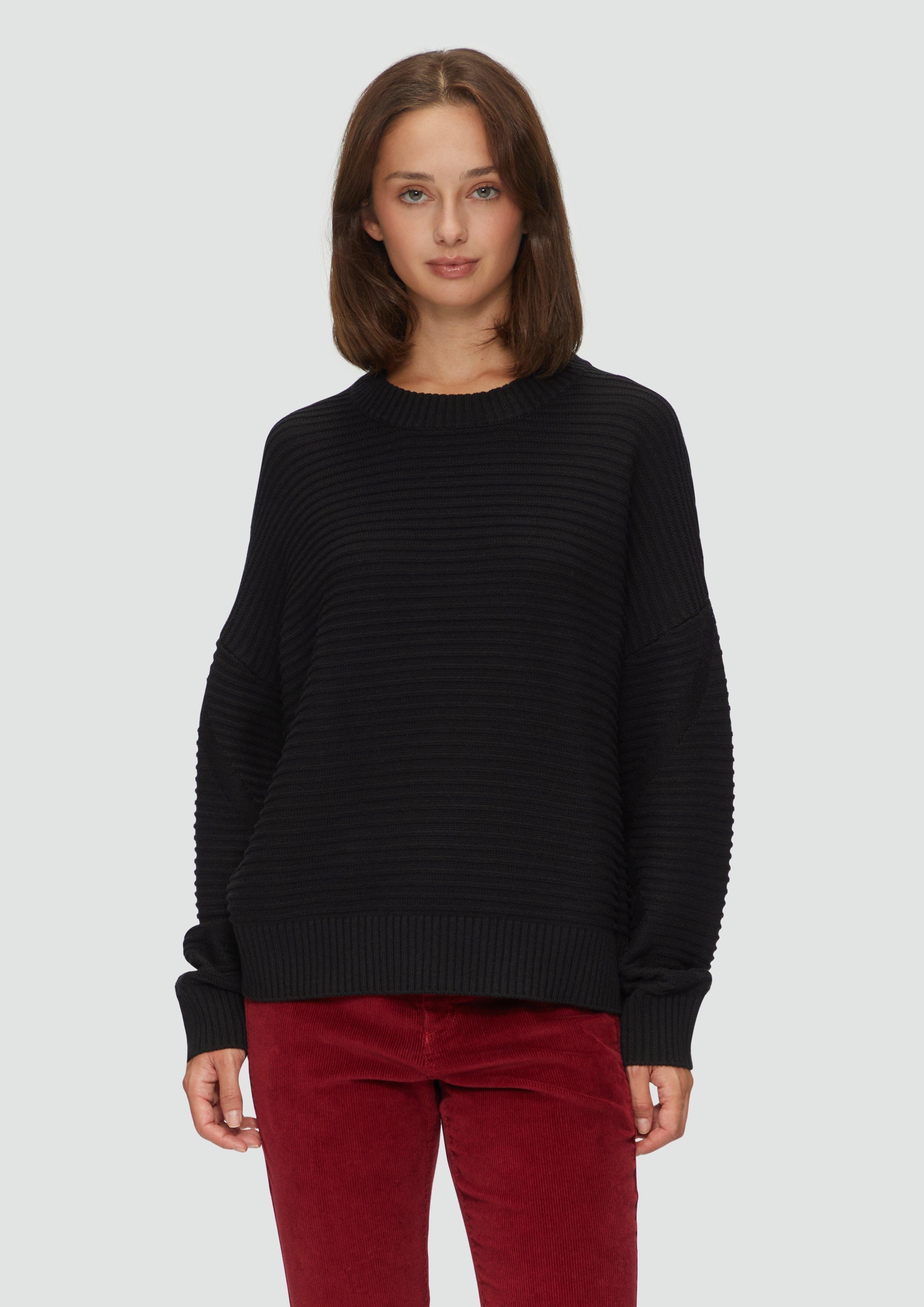 s.Oliver Strickpullover Oversized Strickpullover mit Ottoman-Struktur günstig online kaufen