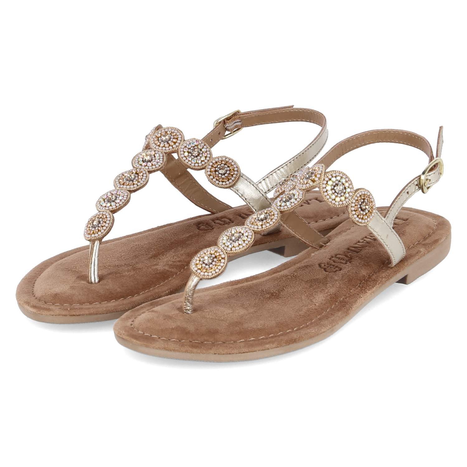 Lazamani LAZAMANI LA33773 GOLD Damen Leder und Synthetik gold Sandalette