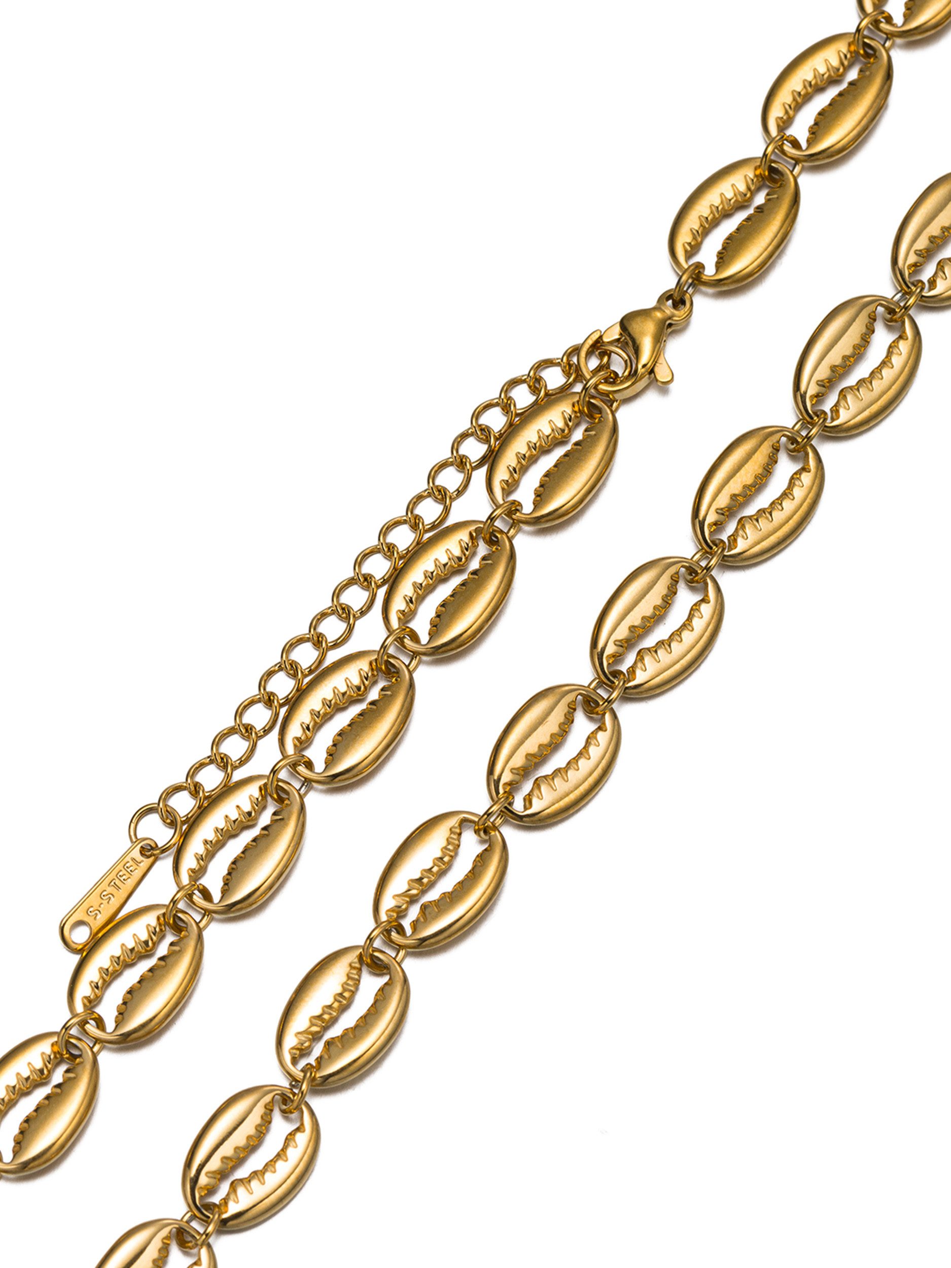 Aniston JEWELRY & WATCHES Edelstahlkette Schmuck Geschenk Edelstahl Halsschmuck Halskette Muschel-Optik, Made in Germany