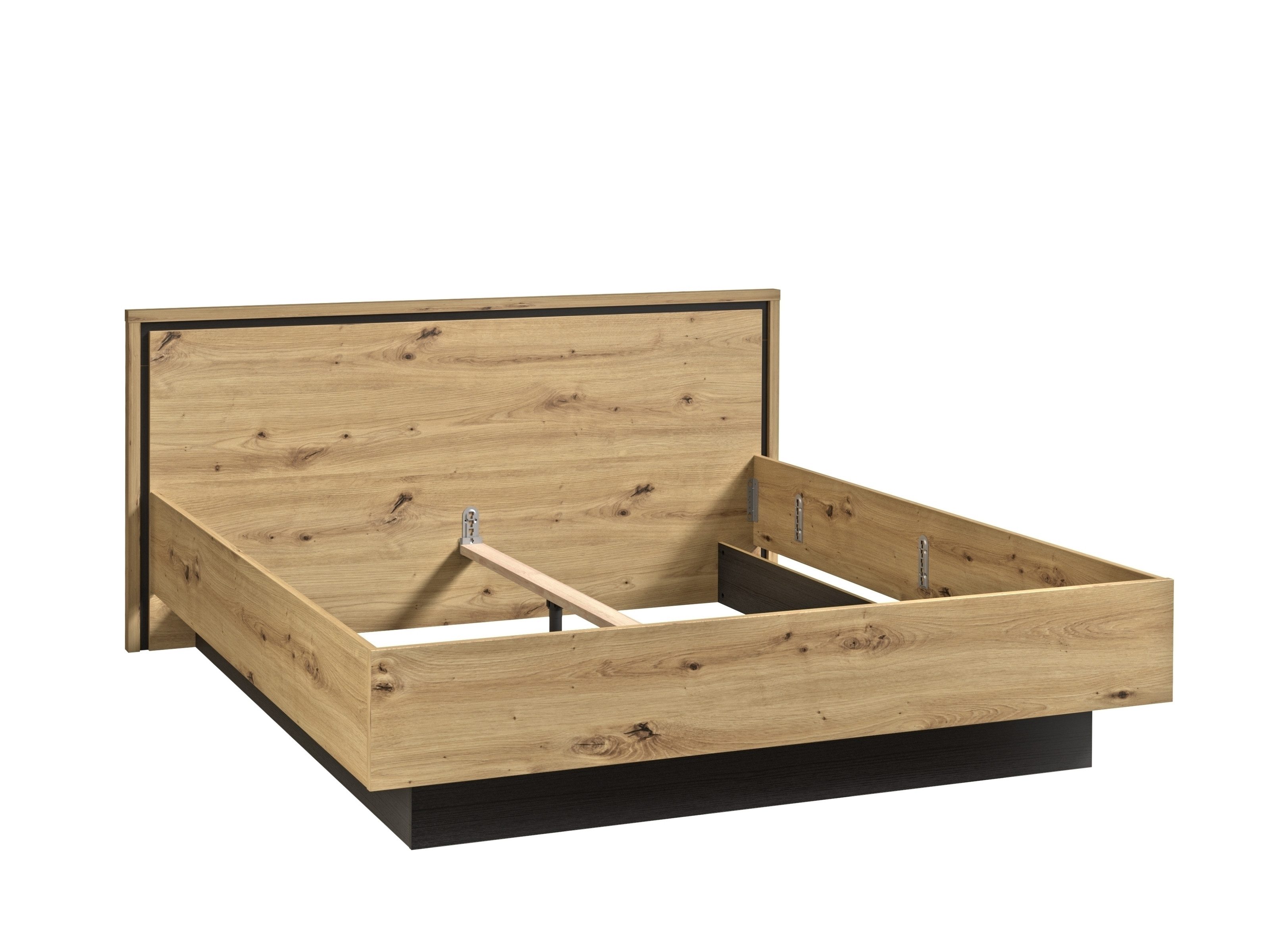 freiraum Bett TRONDHEIM, in Artisan Eiche - 178,6x93,5x208,6cm (BxHxT)