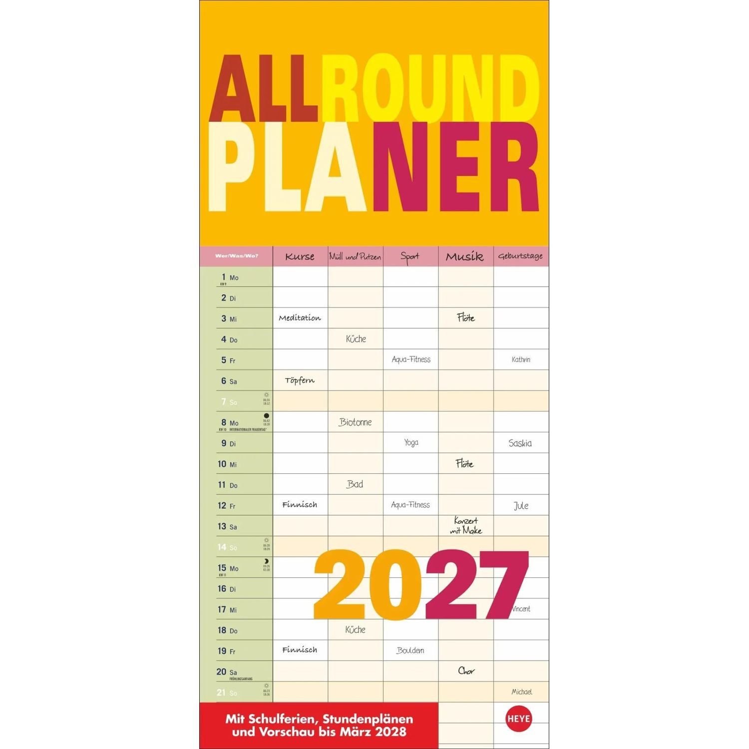 Wandkalender Allroundplaner 2027