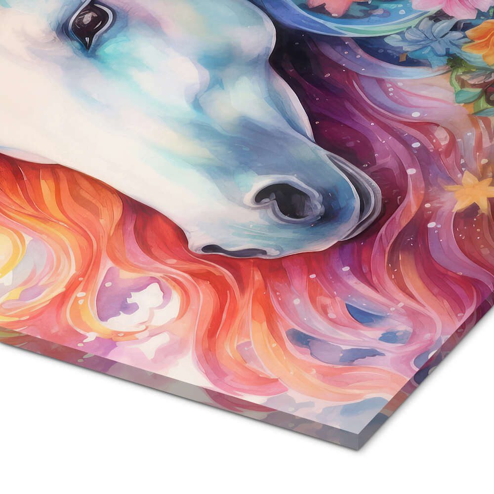 Posterlounge Wandbild Kunterbuntes Einhorn, Dolphins DreamDesign, erhältlich als Poster, Leinwandbild, Wandsticker oder Acrylglasbild