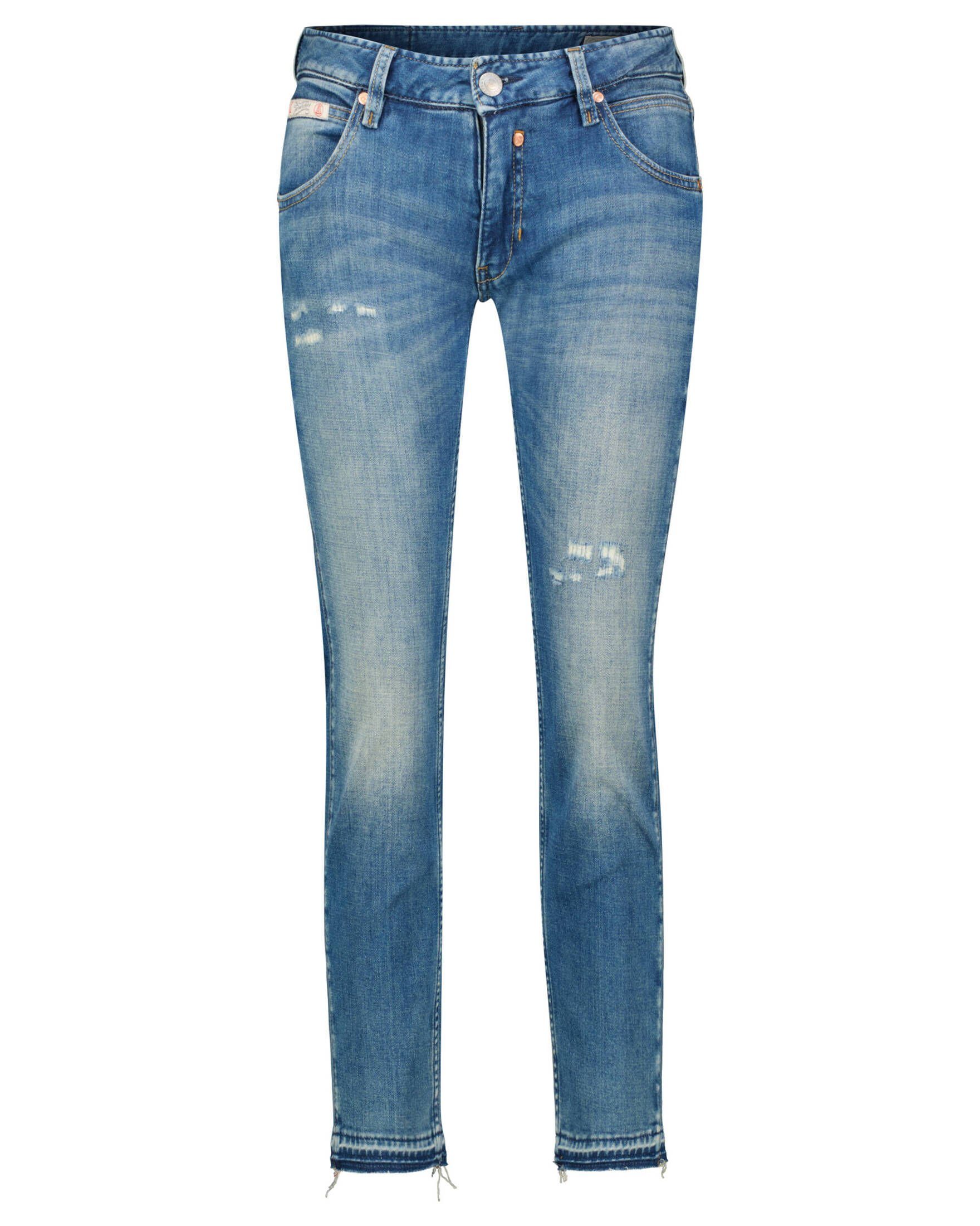 Herrlicher 5-Pocket-Jeans Damen Jeans TOUCH CROPPED Slim Fit (1-tlg) blau (51)
