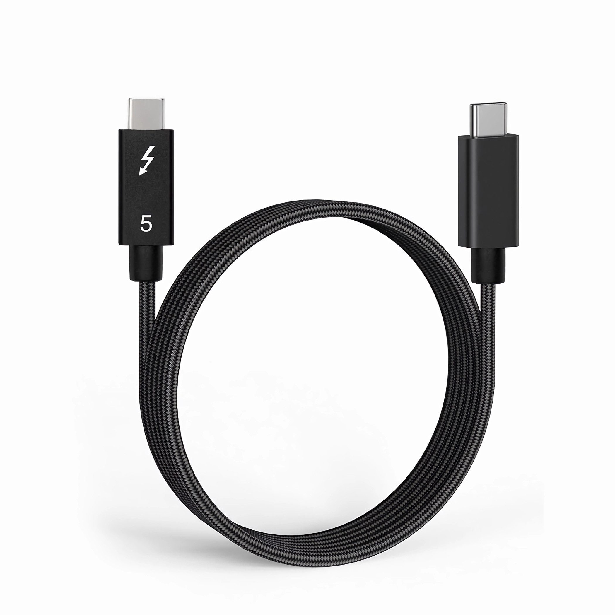 Bolwins L34 Thunderbolt 5 USB-C Kabel – 240W PD, 120Gbit/s, 8K für Monitor USB-Kabel, USB-C Stecker, USB-C Stecker (100 cm), 120Gbit/s, 240W PD, 8K Video, Kevlar verstärkt