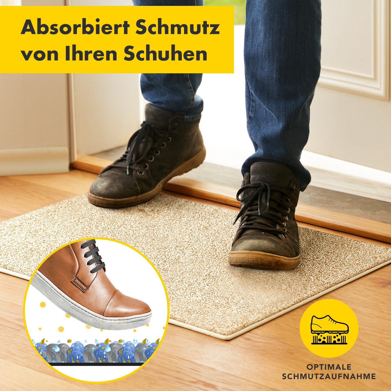 Floordirekt Fußmatte Nasa Schmutzfangmatte, rechteckig, Höhe: günstig online kaufen