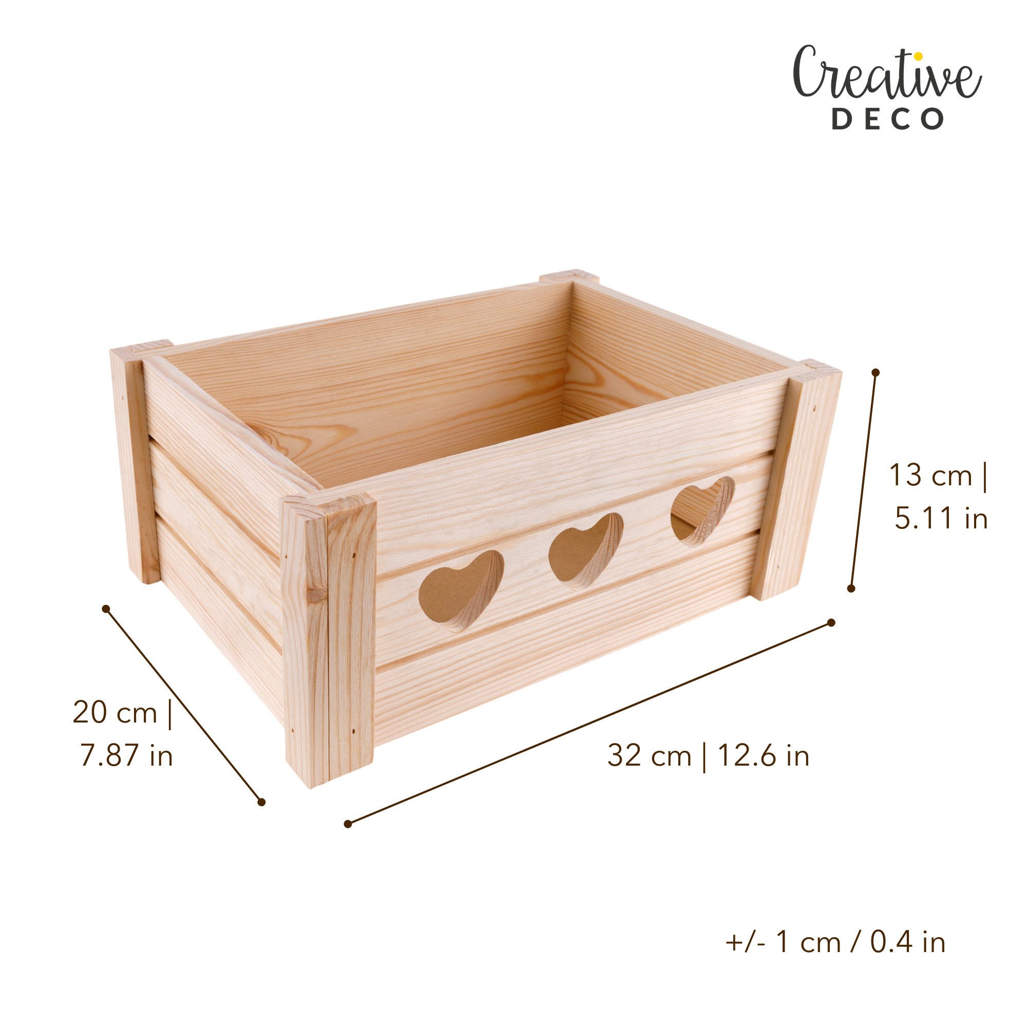 Creative Deco Holzkiste Holzkiste Geschenk Obstkiste Holz Korb ohne Deckel – Bild 3 von 5