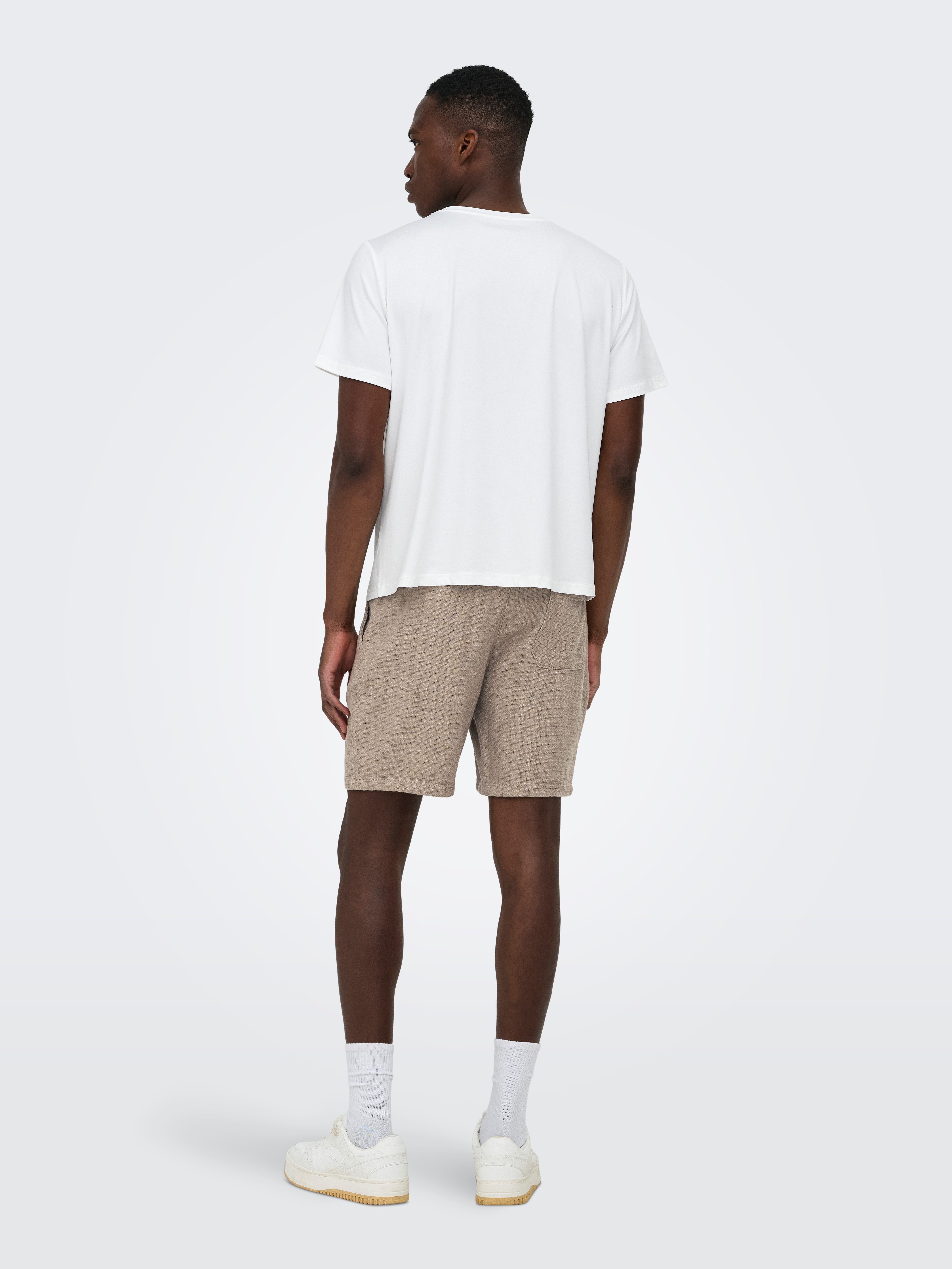 ONLY & SONS Shorts ONSTEL LINEN LATHAM 0257 SHORTS Viskose/Leinen, gerade geschnitten