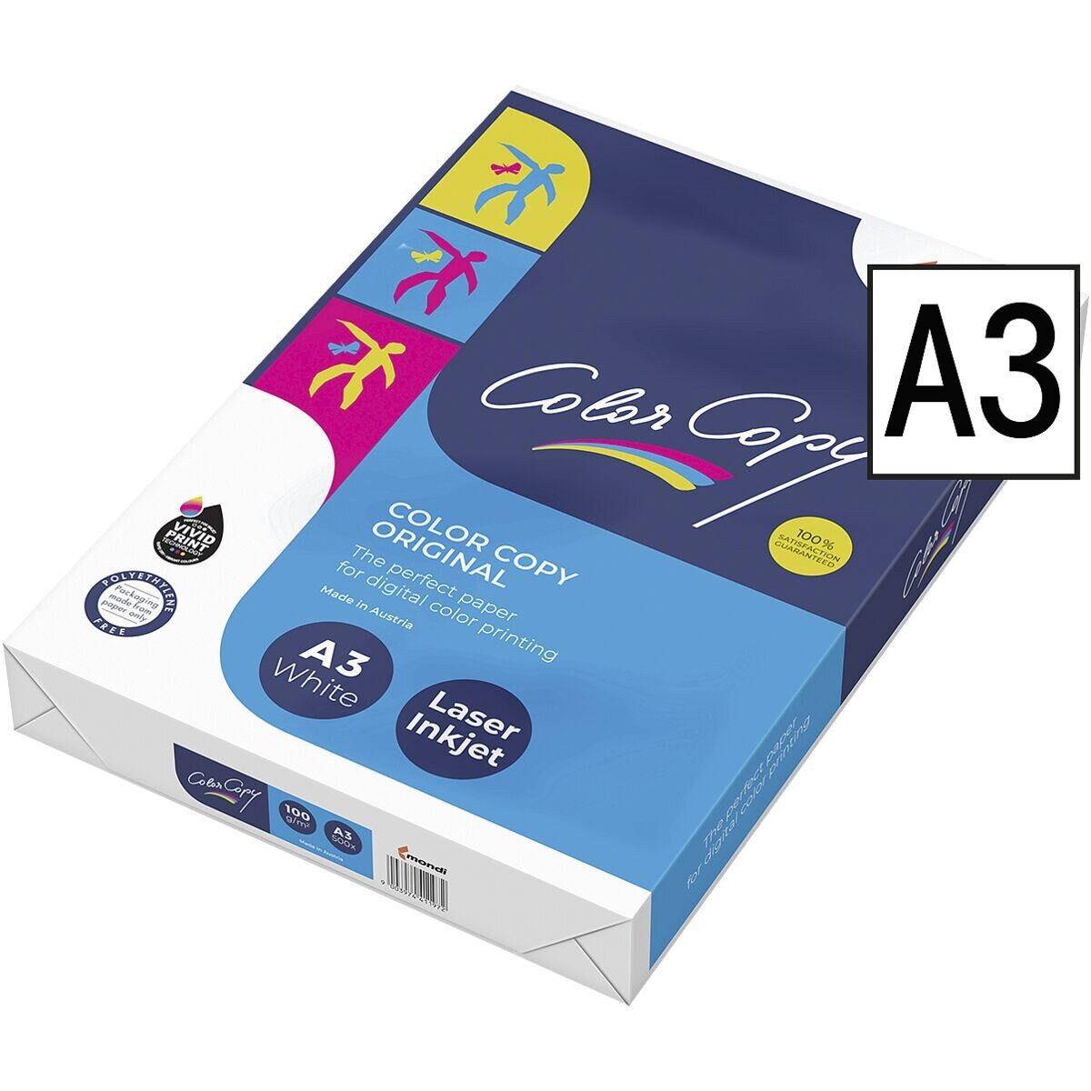 Mondi Business Paper Farblaser-Druckerpapier Color Copy, Format DIN A3, 100 g/m², 161 CIE, 500 Blatt