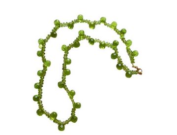 Gemshine Perlenkette »Peridot Tropfen Kaskade«, Made in Germany