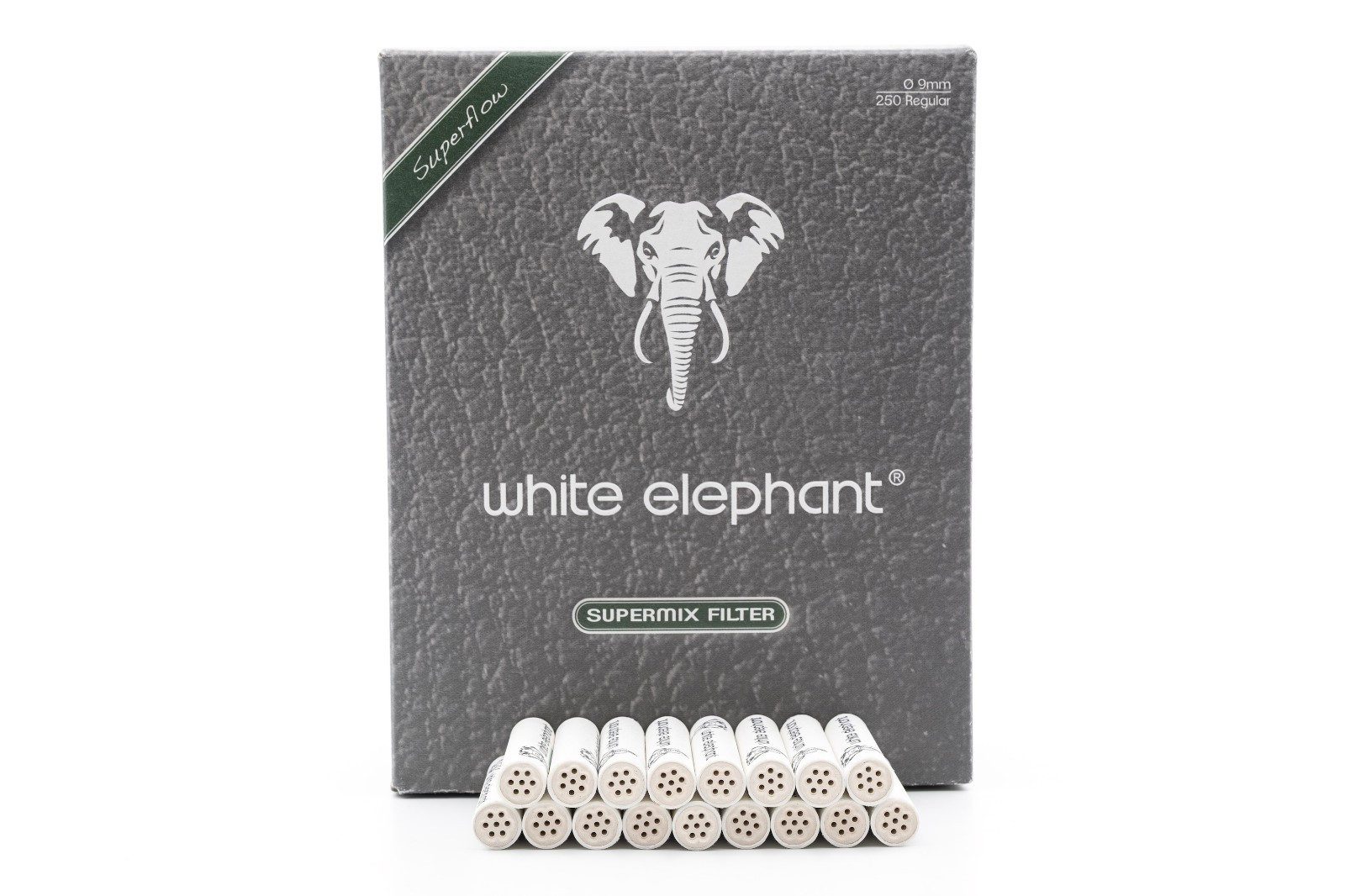 meytrade Aktivkohlefilter 250 Stück White Elephant Filter 9mm pipe filters, made in Germany