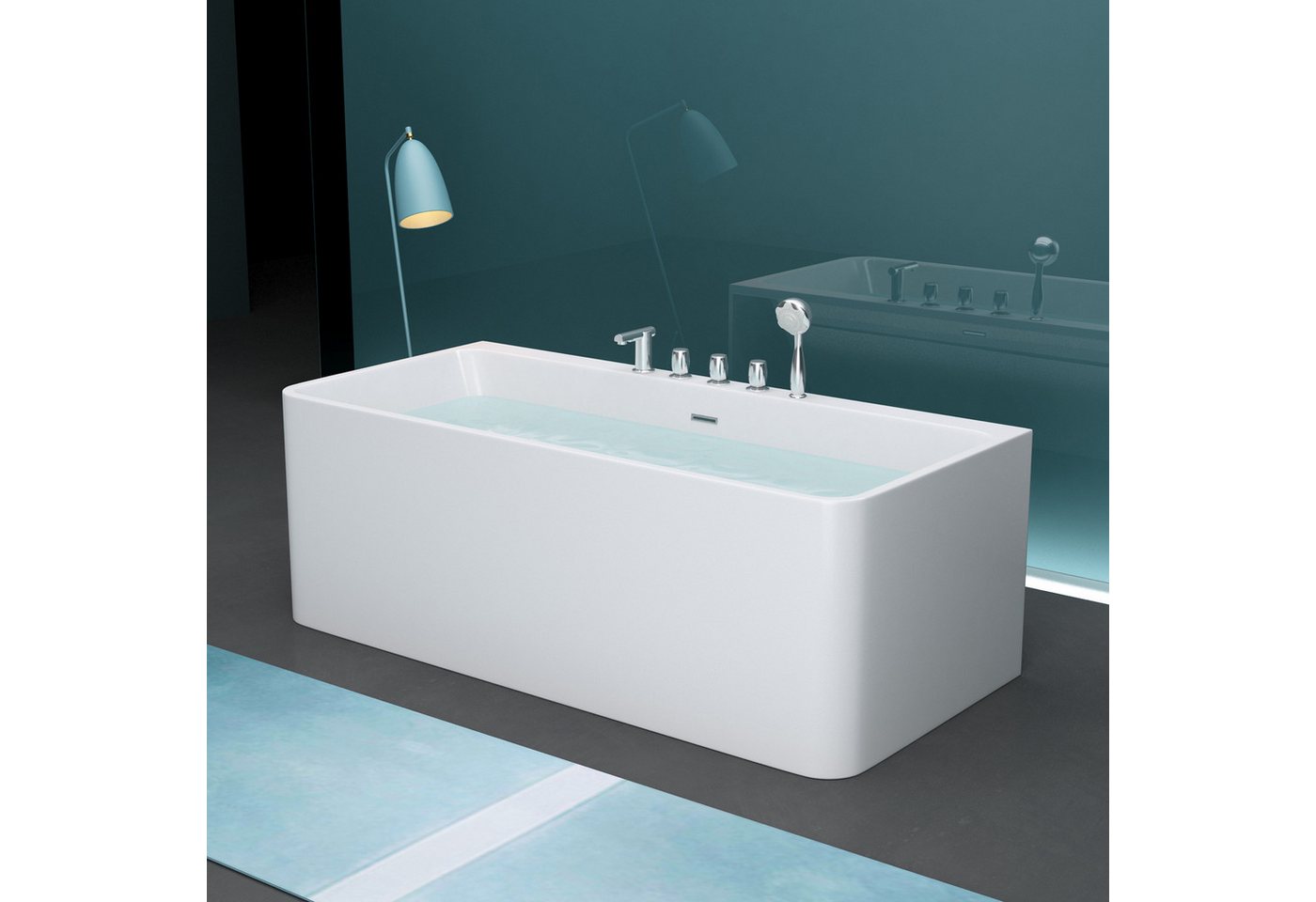 Thumbnail - Mai & Mai Badewanne Freistehende Acryl Wanne Standbadewanne Neu