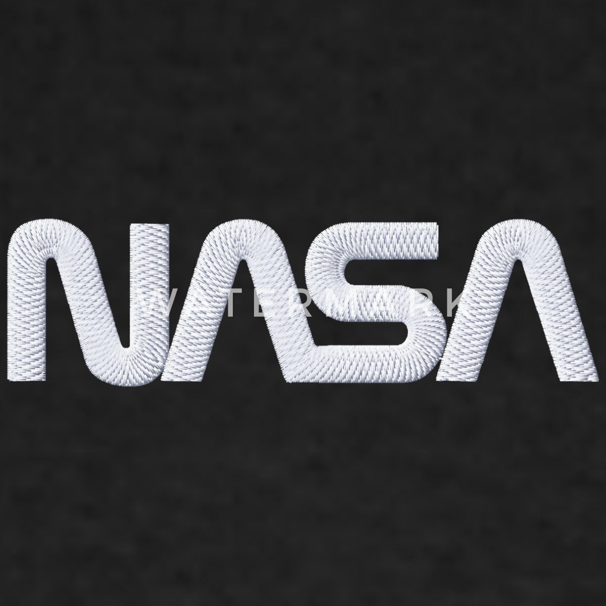 Spreadshirt Hoodie Nasa Logo Klein Weiß Stick Herren Premium Hoodie (1-tlg)