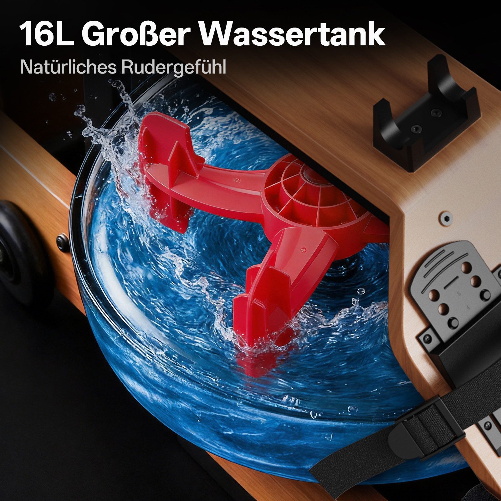 JOROTO Rudergerät für Zuhause Wasserrudergerät aus Holz