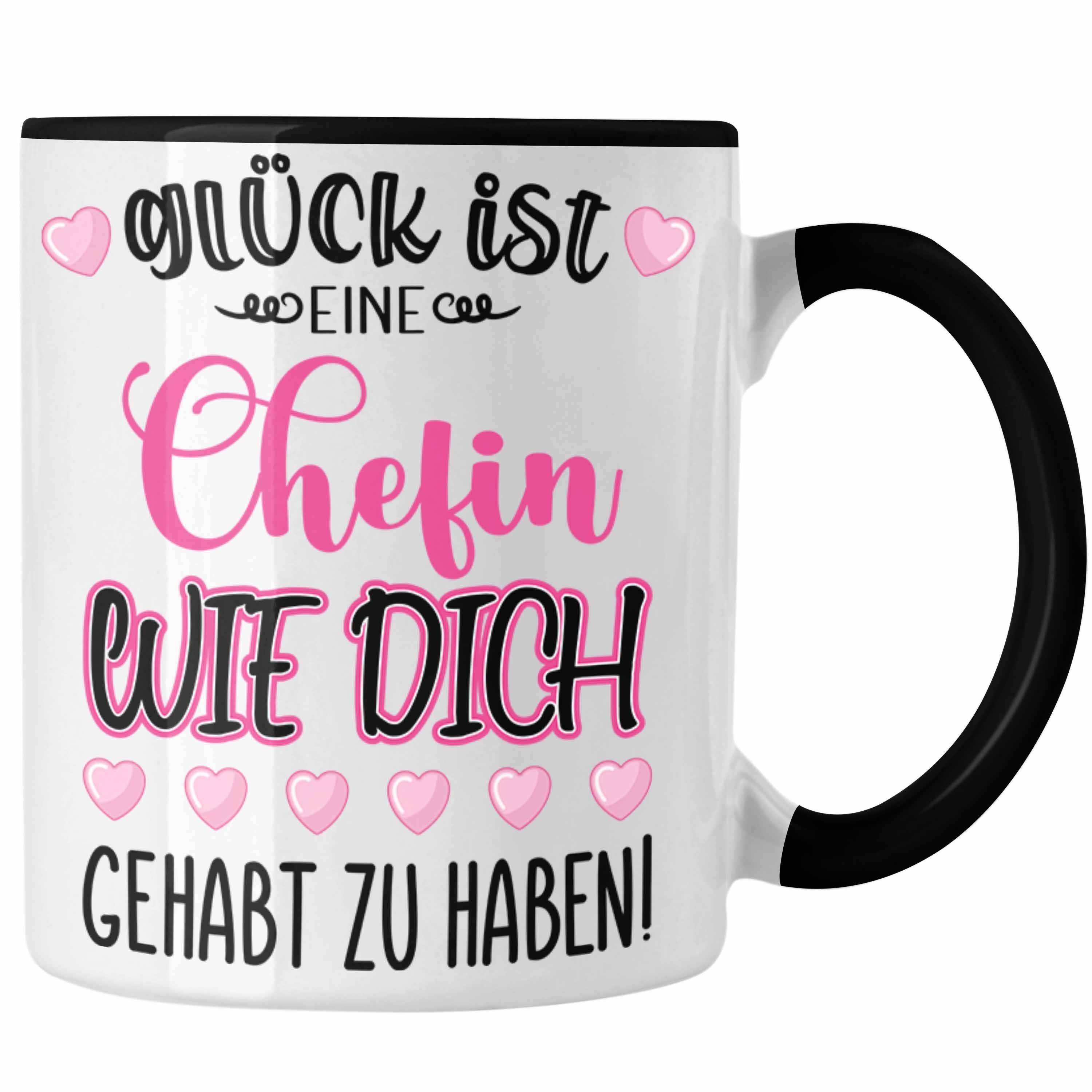 Trendation Tasse Trendation - Chefin Abschiedsgeschenk Abschied Chefinnen Tasse mit Spr