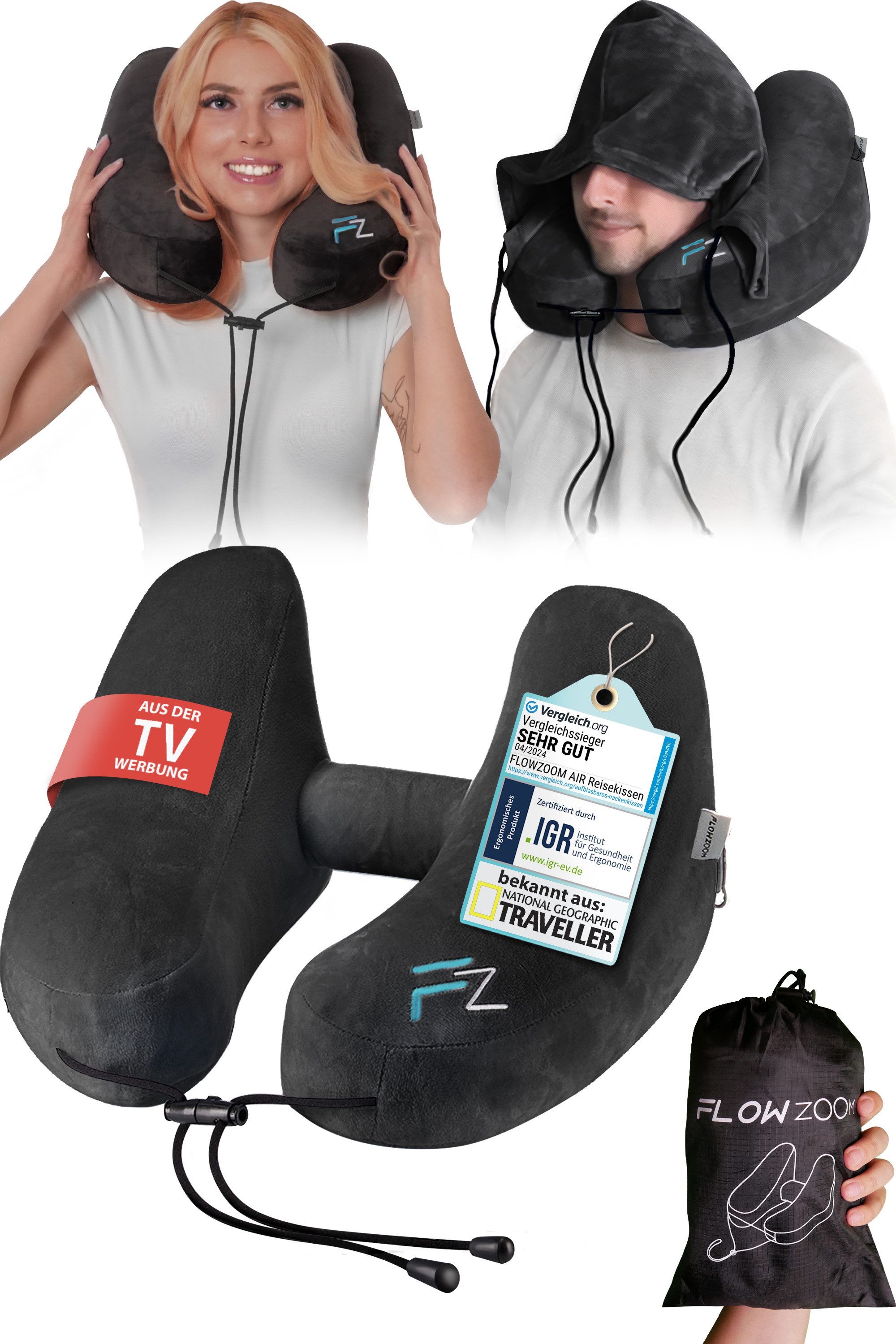 FLOWZOOM Nackenhörnchen AIR Nackenkissen aufblasbar - günstig online kaufen