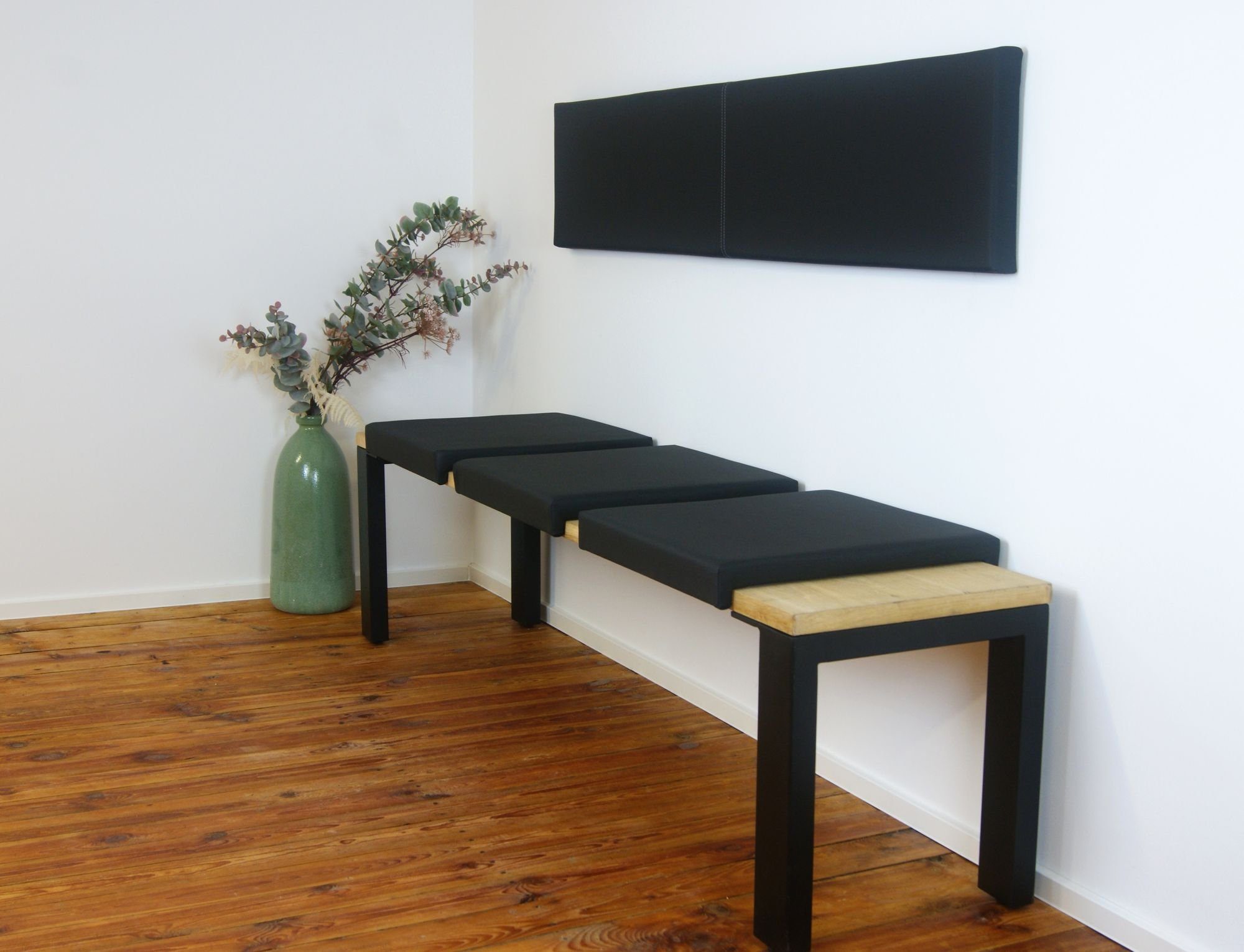 Lycce Bankauflage Bankkissen Klemmkissen Sitzkissen mit 2 Leisten, 40cm Klemmtiefe, (1 St), verrutscht nicht, mit Klemmfunktion, versch. Farben