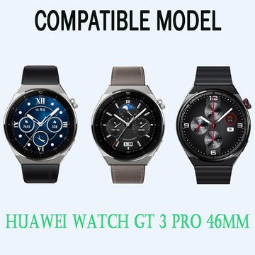 MSM Smartwatch-Hülle Hülle für Huawei Watch GT3 Pro 46mm Schutzhülle Schutzglas Display Panzerfolie 9H Case