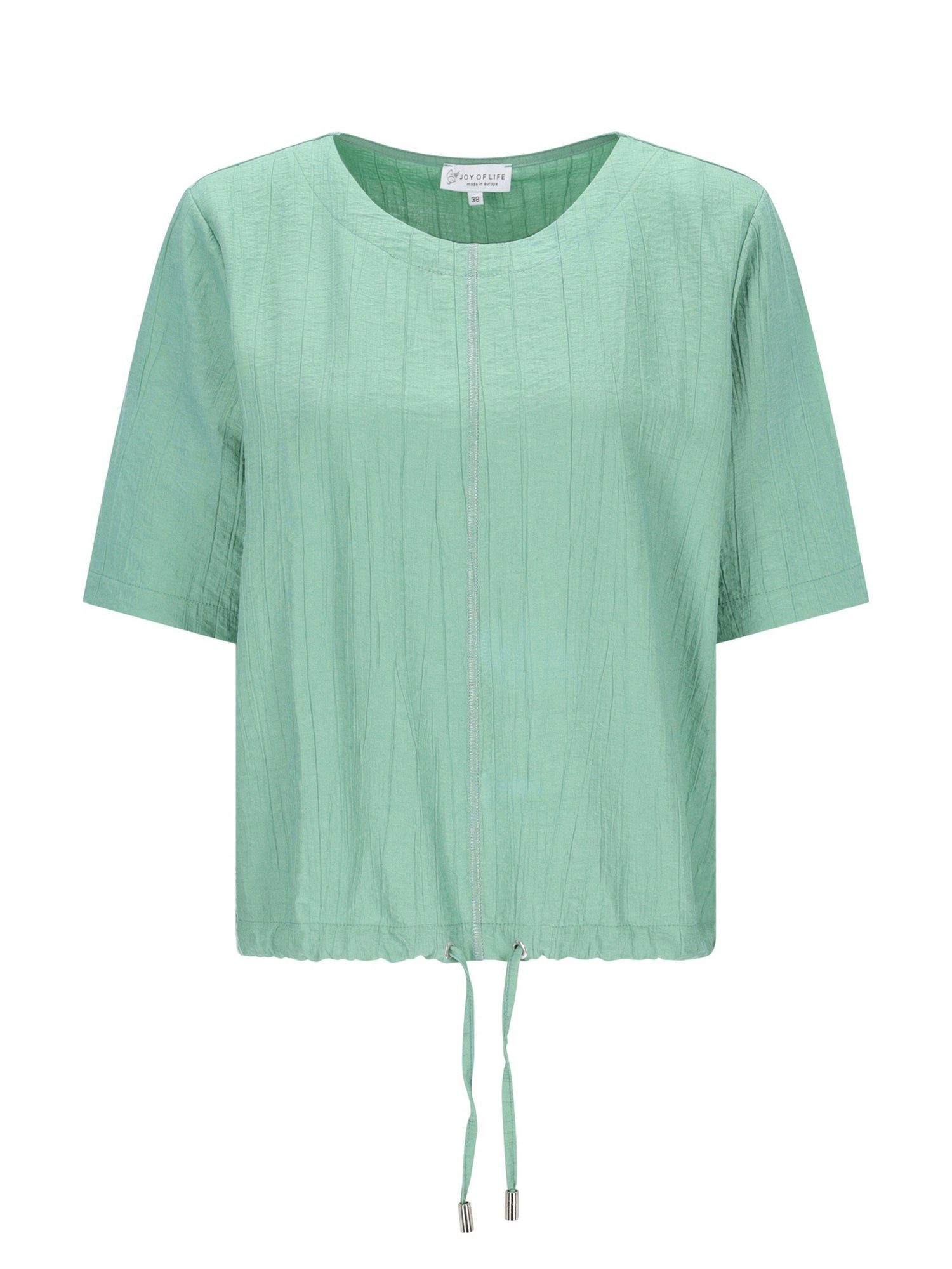 Hajo Blusentop Shirtbluse Struktur Leinenoptik