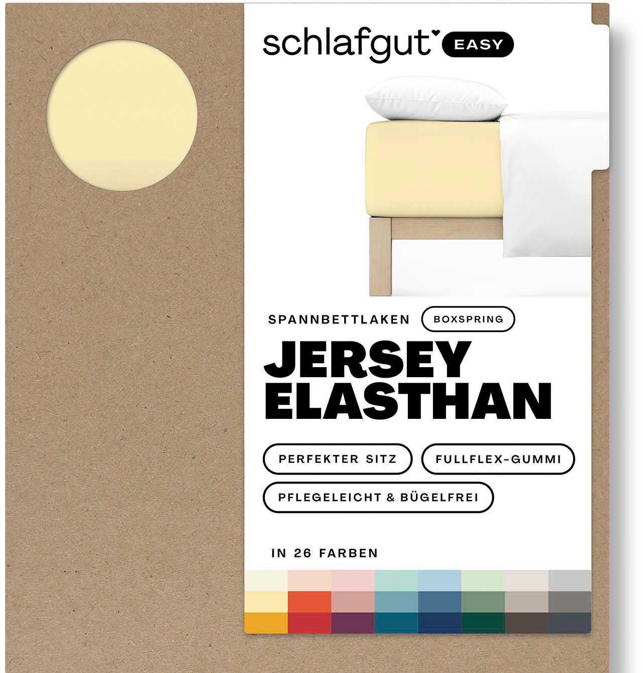Schlafgut Spannbettlaken EASY Jersey Elasthan Boxspring, günstig online kaufen