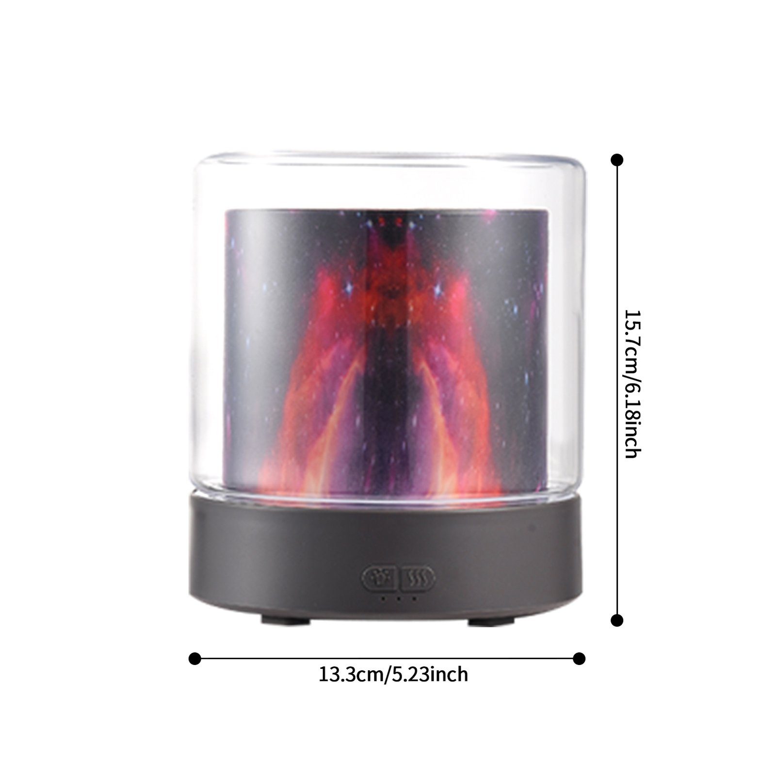Flamme Simulation Aroma-Luftbefeuchter&Aromamaschine&Nachtlicht Diffuser Aromatherapie-Maschine, l Wassertank, 0,15 Sternenhimmel-Stil Multifunktionaler SEEZSSA