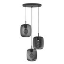 EGLO Hängeleuchte ROMAZZINA Pendelleuchte, Esstischleuchte, sandfarben, Metall, E27, ohne Leuchtmittel, Hängelampe, Wohnzimmer, modern, ballonförmiger Lampenschirm, 110x46cm