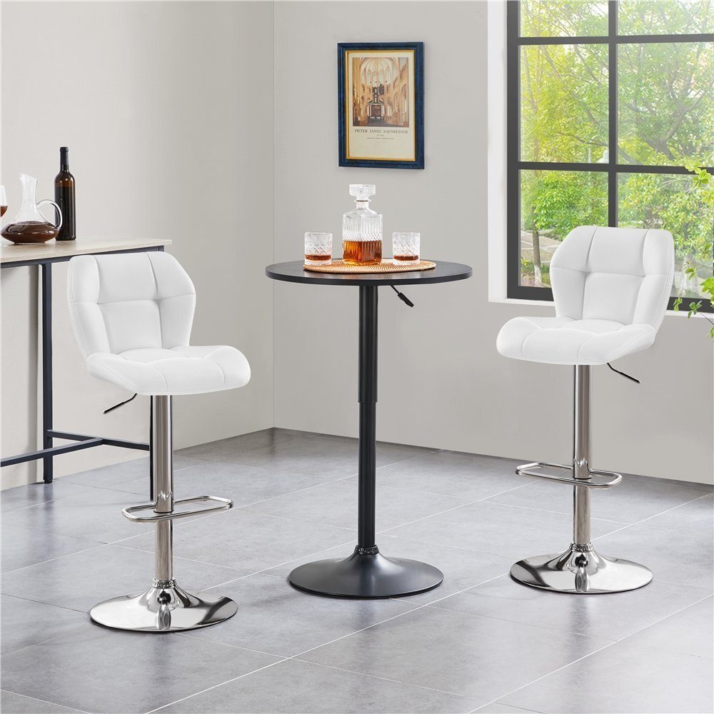 Yaheetech Barhocker 360° Drehbare Hocker mit Fußstütze (1 St), 1/2/4/6er-Set Barstühle Küchenstühle Bistrohocker höhenverstellbar