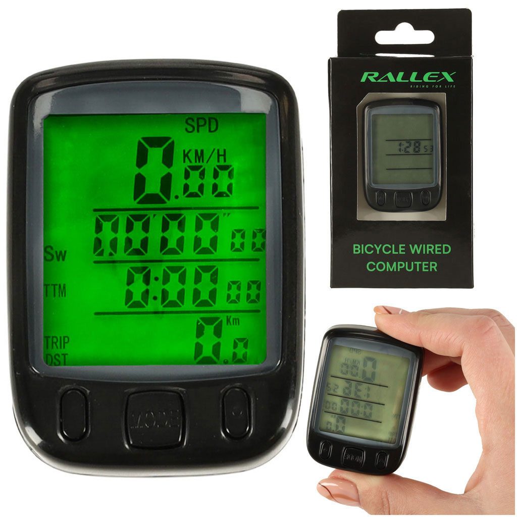 Ikonka Fahrradcomputer Wasserdichter Fahrradcomputer mit beleuchtetem 25in1 LCD-Display (Fahrradcomputer mit kabellosem Sensor und umfassenden Funktionen, Fahrradcomputer mit Halterung, Sensor, Kabelbindern und Batterie), Wasserdichtes LCD-Fahrradcomputer-Display mit 25 Funktionen