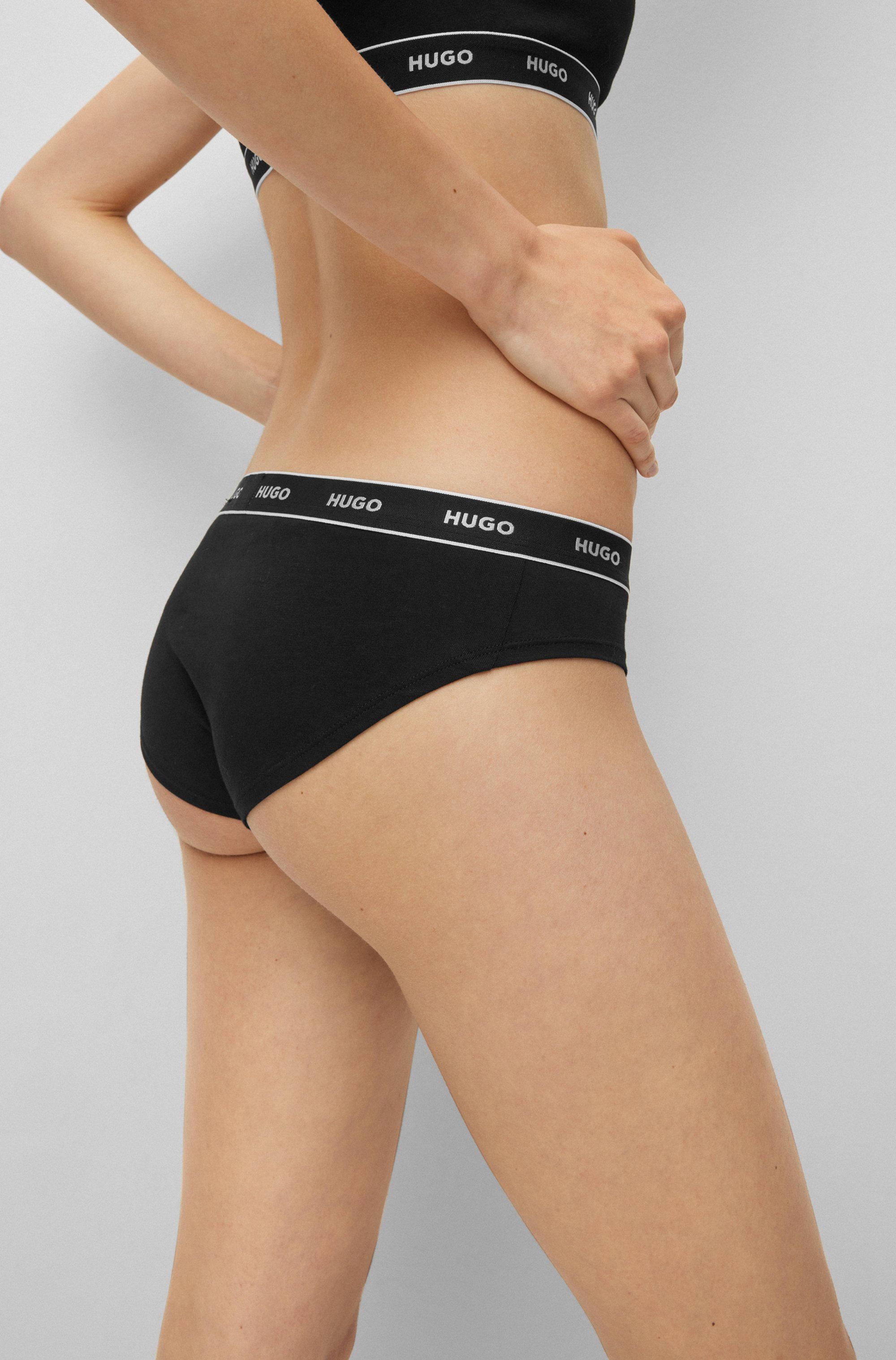 HUGO Slip TRIPLET BRIEF STRIPE (Packung, 3-St., 3er Pack) mit HUGO Logo-Elastikbund