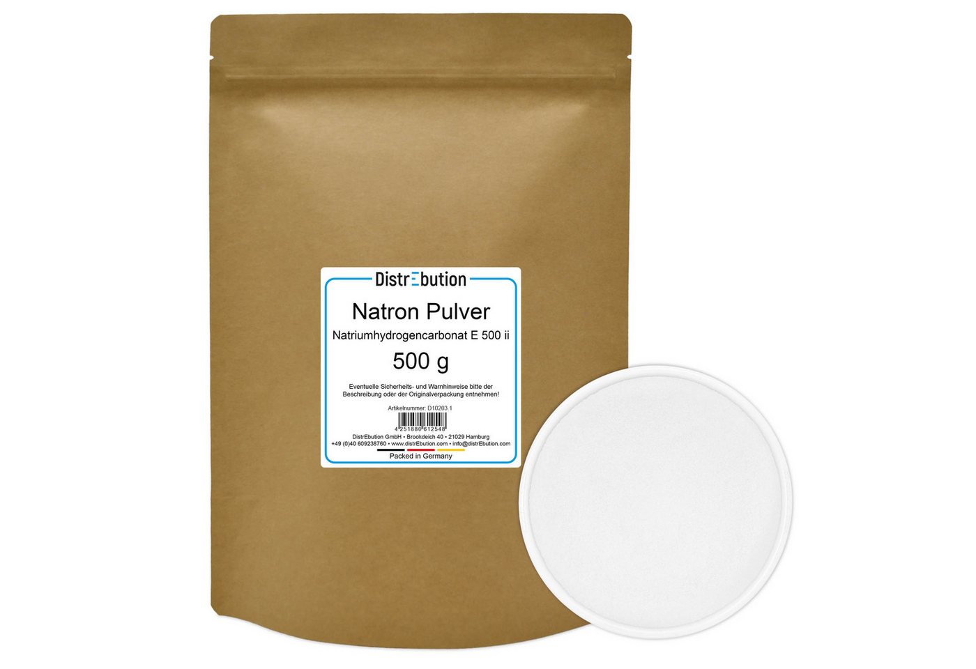 DistrEbution Backzutat Natron Pulver 100g-25kg Backsoda in Lebensmittelqualität, Natriumhydrogencarbonat E500ii
