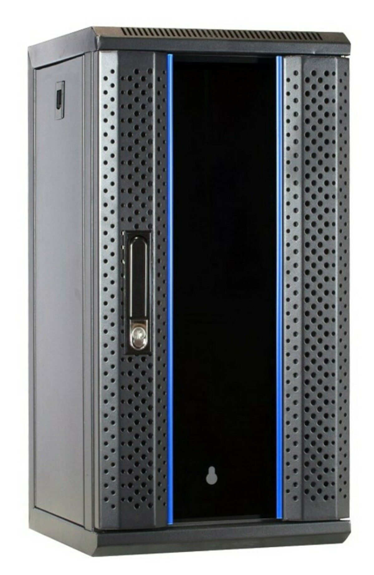 Serverschrank DSIT 12HE - 10 Zoll Serverschrank mit Glastür - Set - 312x310x618mm