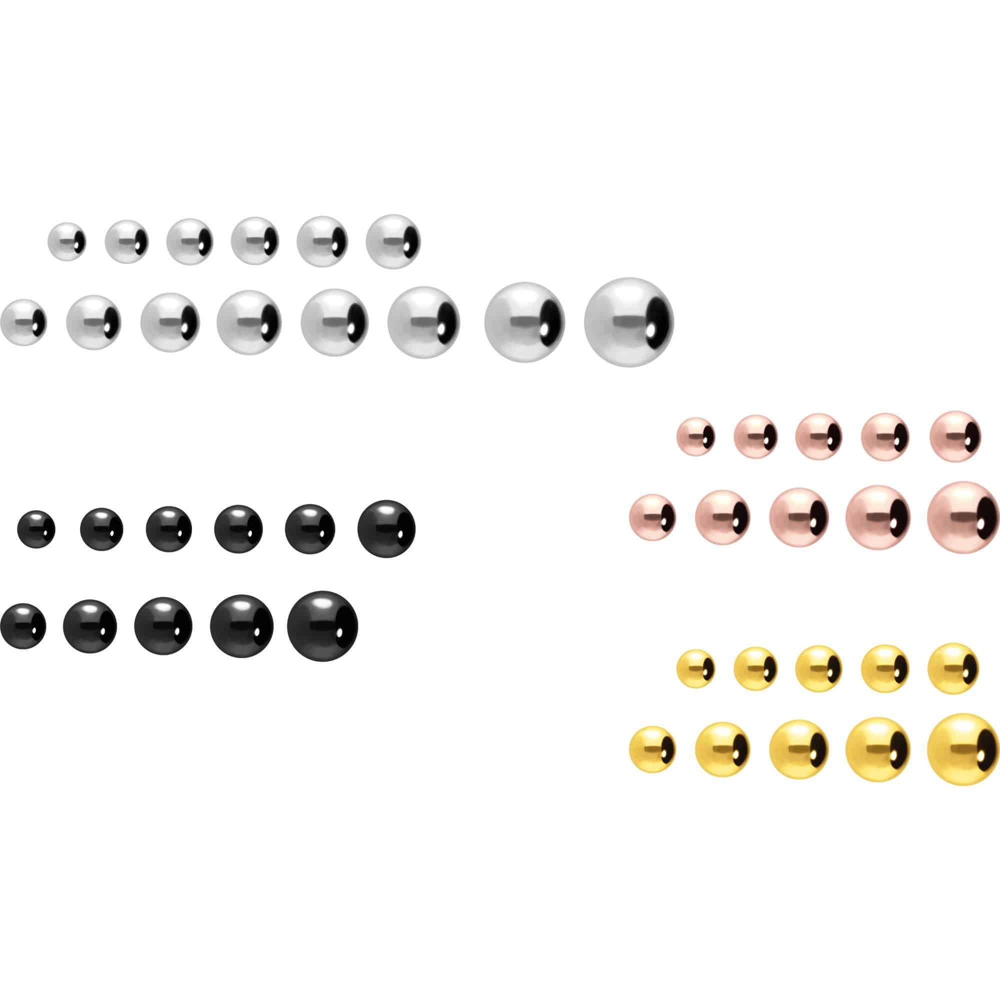 PIERCINGLINE Piercing-Set Chirurgenstahl Schraubkugel (Schraub-Aufsätze, 1- günstig online kaufen