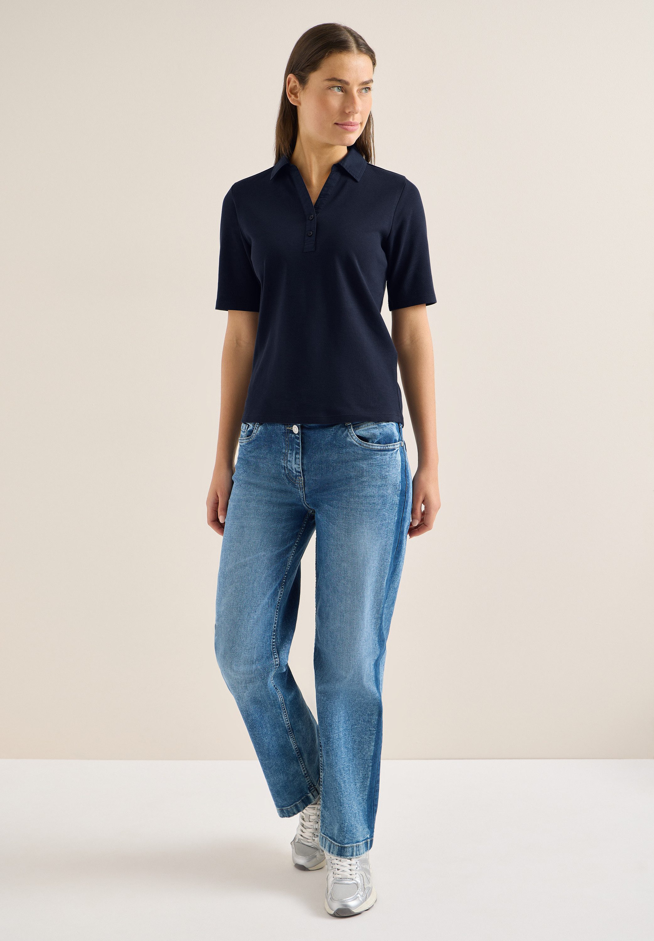 CECIL Poloshirt aus reiner Baumwolle