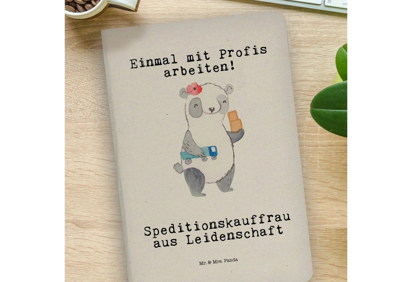 Thumbnail - Mr. & Mrs. Panda Notizbuch Speditionskauffrau Leidenschaft - Transparent - Geschenk, Arbeitskoll Mr. & Mrs. Panda, Premi...