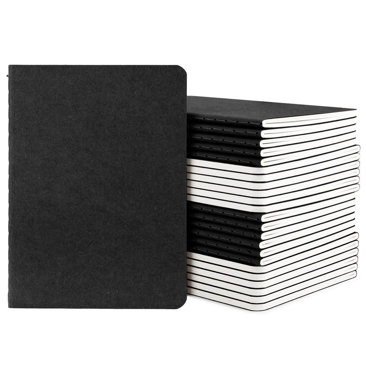 LuxusKollektion Notizblock Notizbuch A6 Blanko Schwarz 24 Stk.