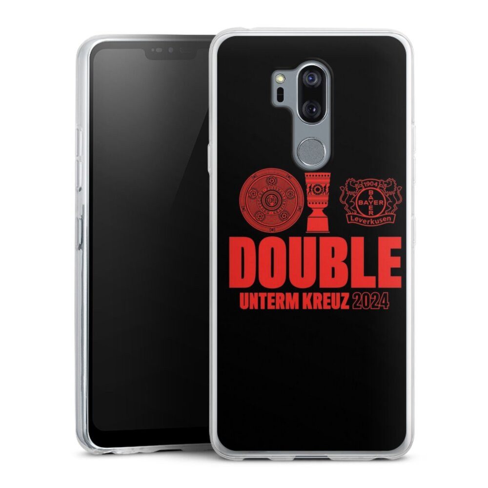 DeinDesign Handyhülle Bayer 04 Leverkusen Meister Pokal Double Sieg 2024, LG G7 ThinQ Slim Case Silikon Hülle Ultra Dünn Schutzhülle