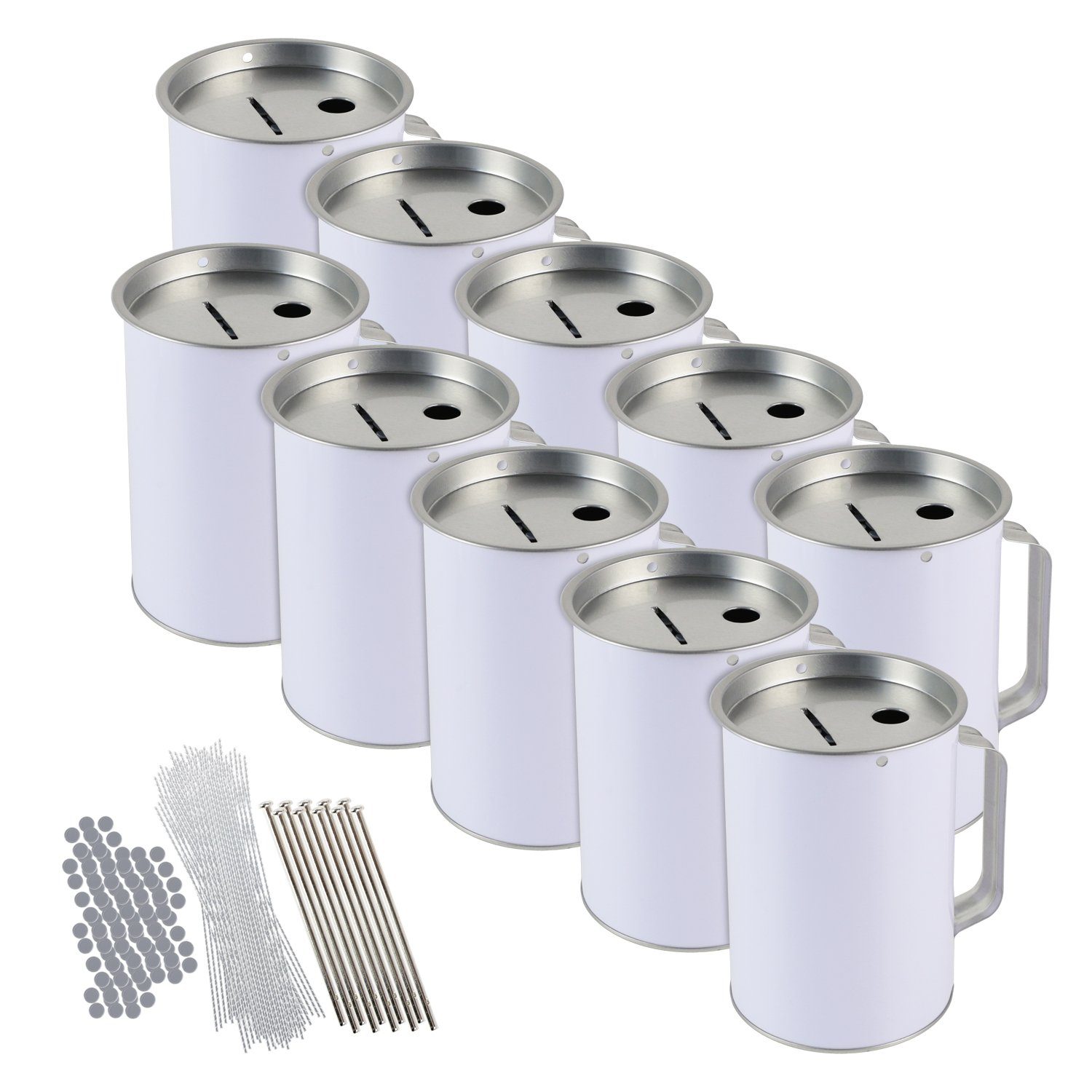 HMF Spardose Spendendose 10,0 cm Ø, 14,5 cm hoch, (10-tlg), mit Griff, inkl günstig online kaufen