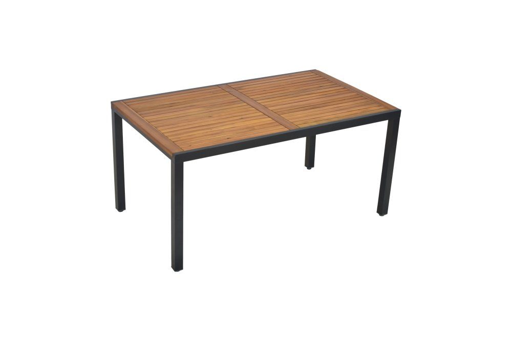 MERXX Garten-Essgruppe Santorin, (Set 5-teilig, Tisch, 4 Klappsessel, Aluminium mit Akazienholz)