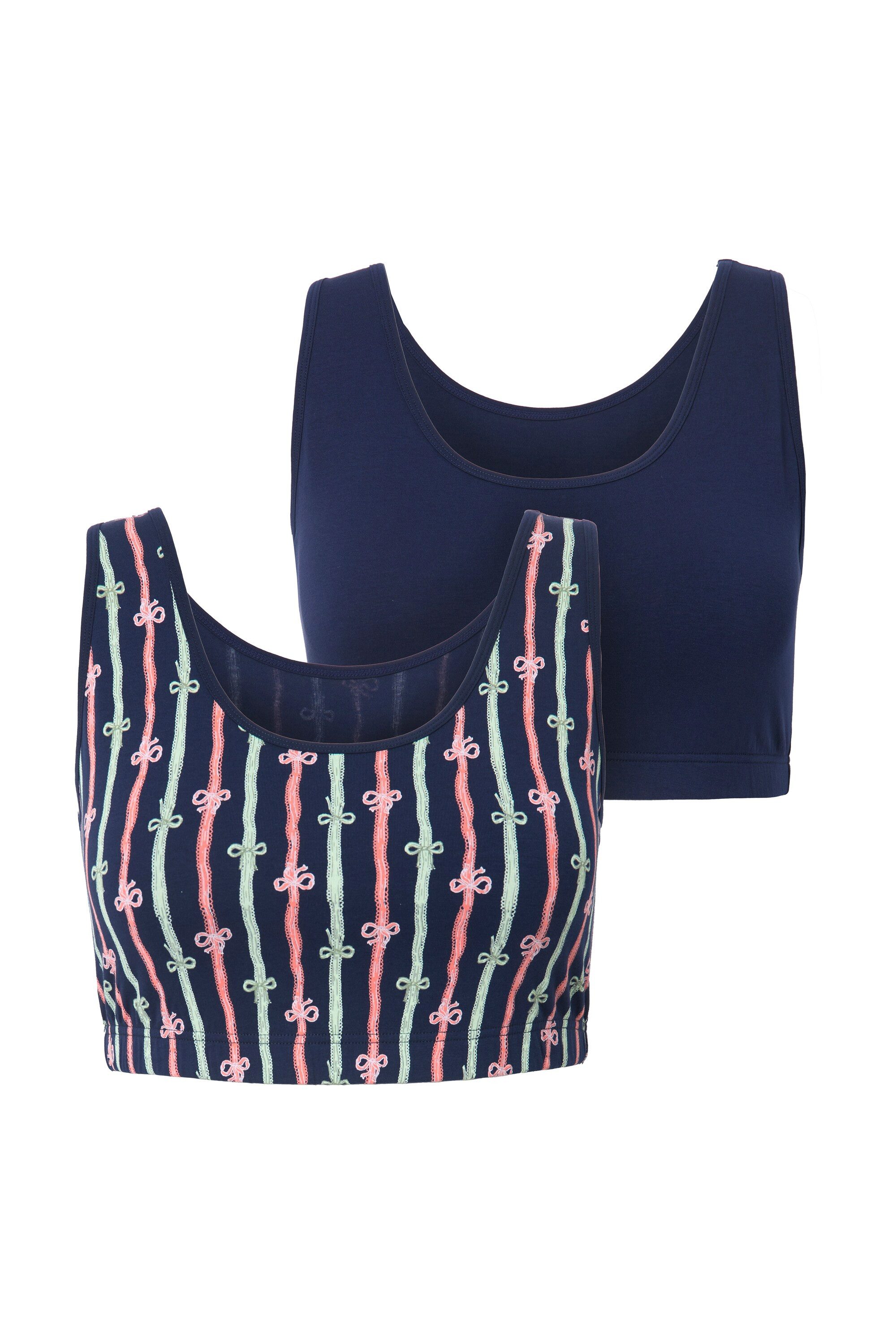 Bustier Bustiers 2er-Pack Schleifen/uni